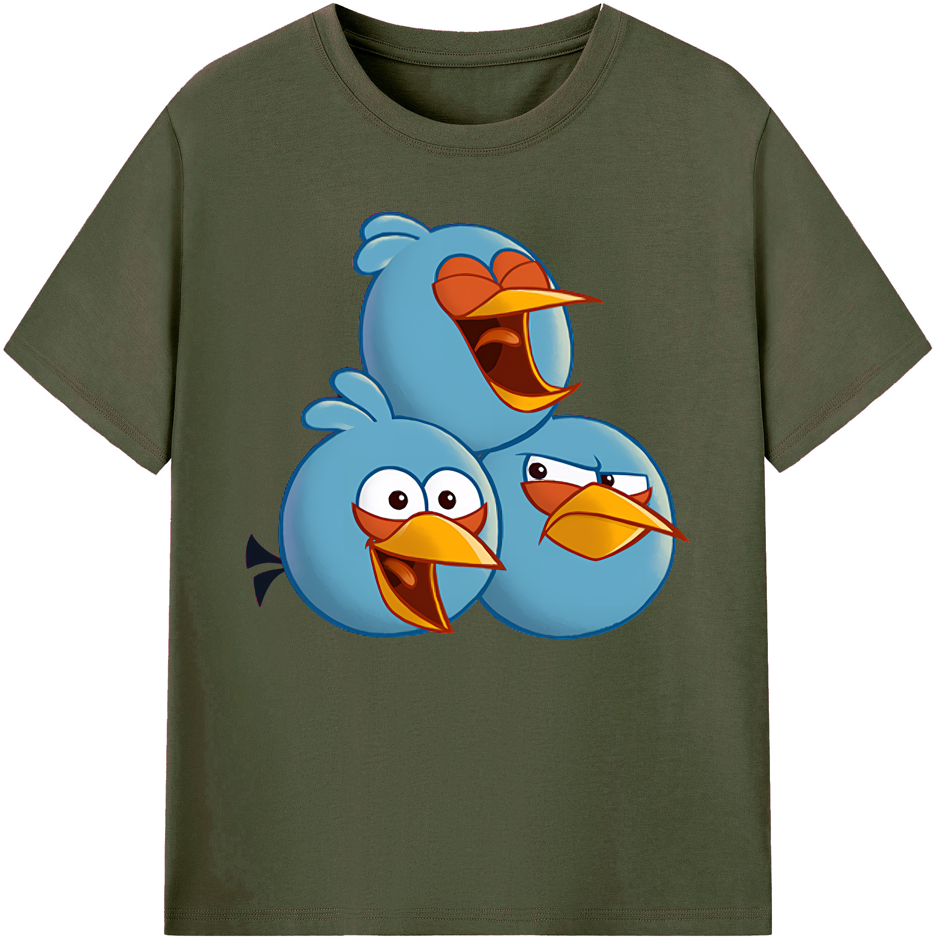 （画像用） Angry Birds アングリーバード 綿100％ メンズ半袖Tシャツ｜肌触りやわらか＆通気性